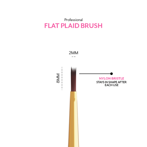 Madam Glam Professional Flat Plaid Nail Brush