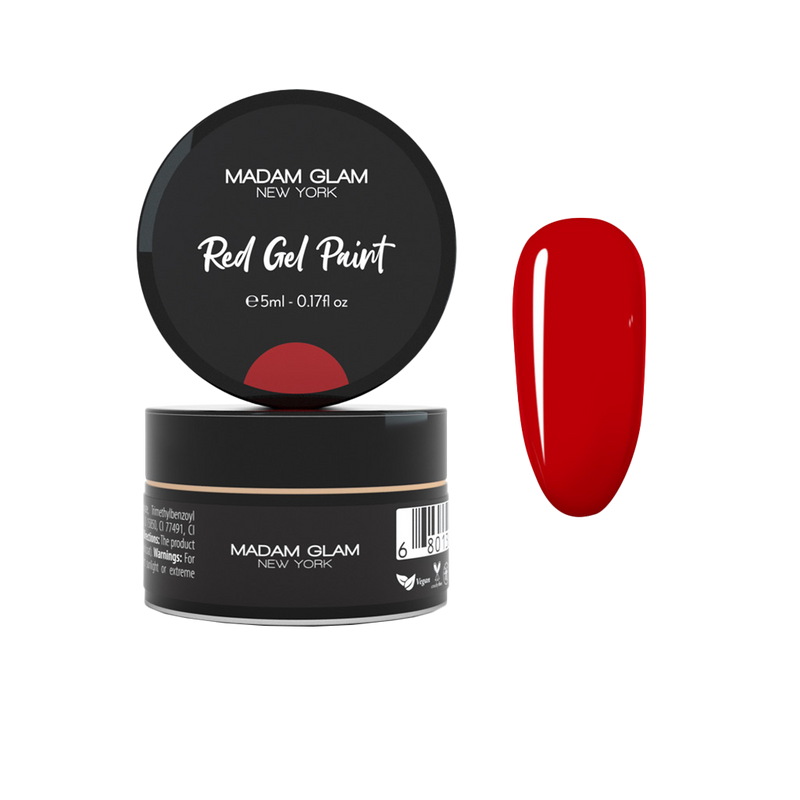 Madam Glam Red Gel Paint