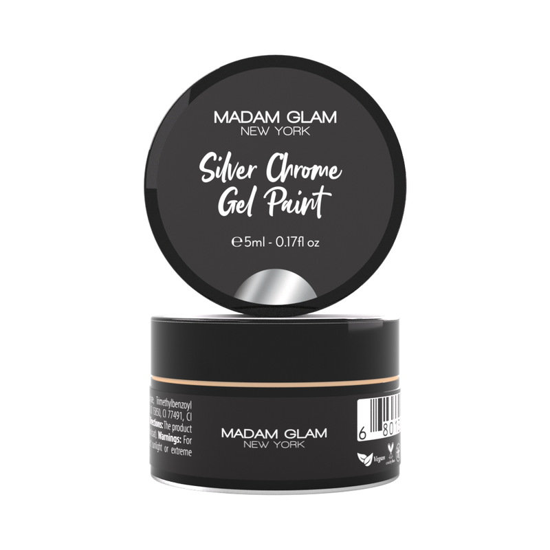Madam Glam Silver Chrome Gel Paint