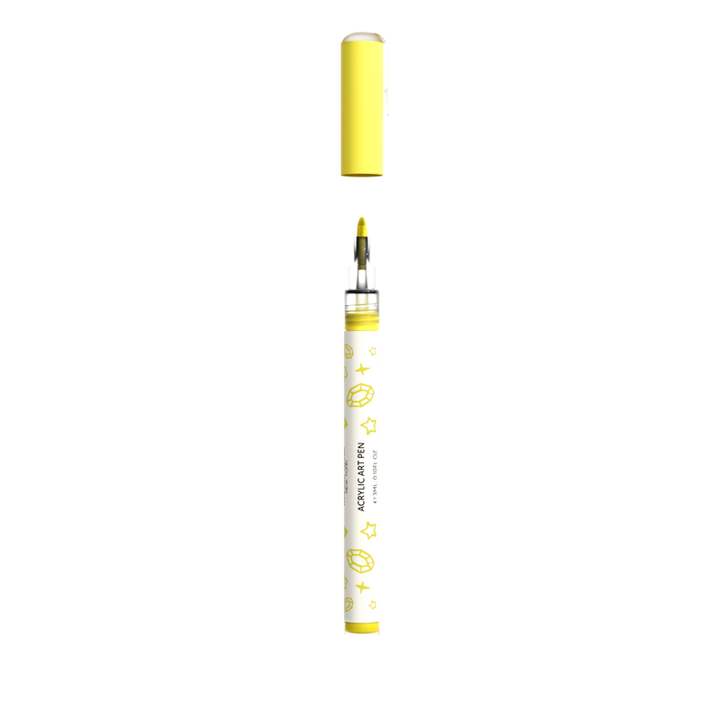 Madam Glam Yellow Art Pen White Smoke