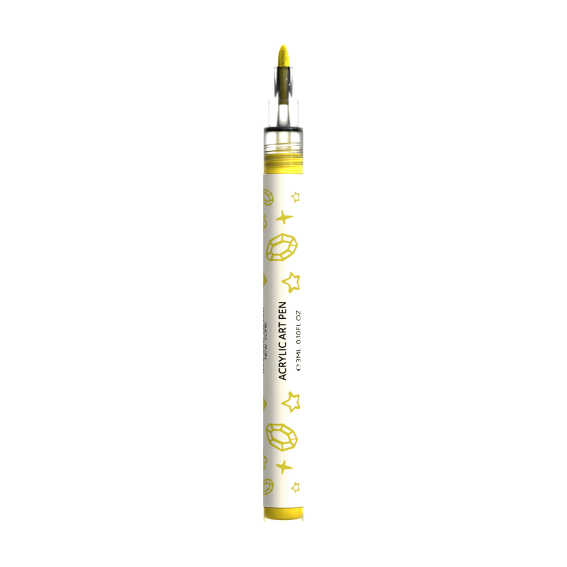 Madam Glam Yellow Art Pen Light Gray