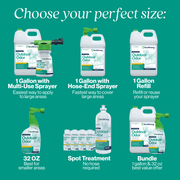 EcoStrong Outdoor Odor Eliminator Pet & Animal > Outdoor Odor Dark Cyan 1 Gallon Jug and Multi Use Sprayer,1 Gallon Jug,32 oz Sprayer Bottle and 1 Gallon Refill,32 oz Sprayer Bottle,10 x 2 oz Shots and Sprayer Bottle,5 Gallon Pail