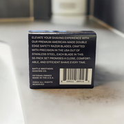 Battle Brothers Shaving Co. Made in U.S.A. Double Edge Safety Razor Blades - Pack of 50 Razor Blades