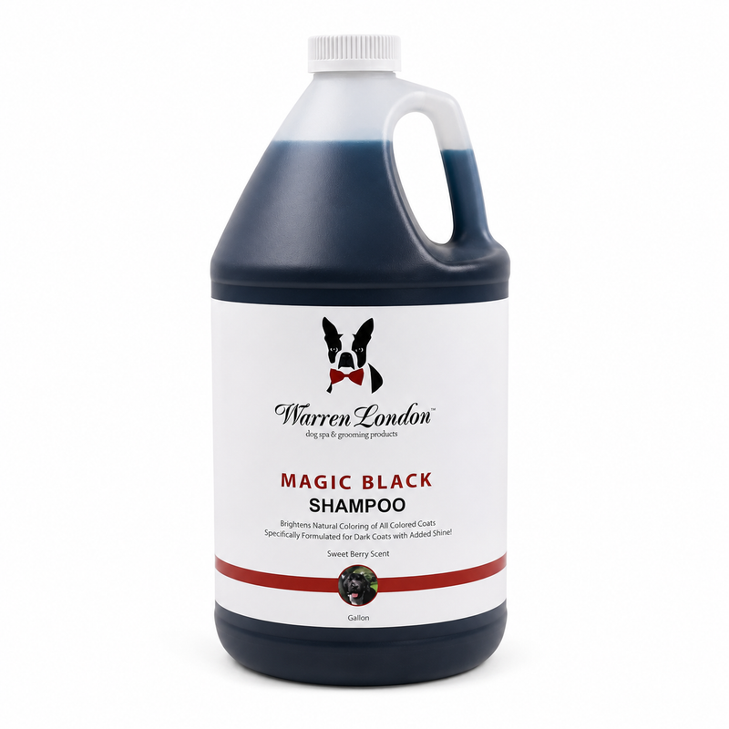 Warren London Magic Black Brightening Dog Shampoo - Professional Size Pet Shampoo & Conditioner Lavender
