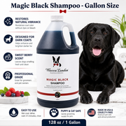 Warren London Magic Black Brightening Dog Shampoo - Professional Size Pet Shampoo & Conditioner White Smoke