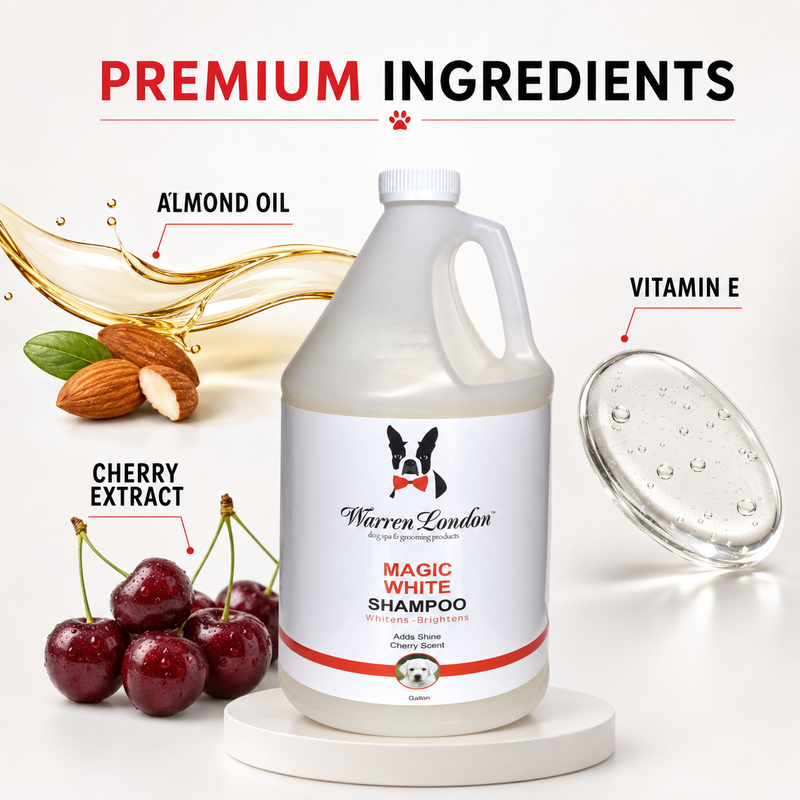 Warren London Magic White - Brightening Shampoo - Professional Size Grooming Size Product White Smoke