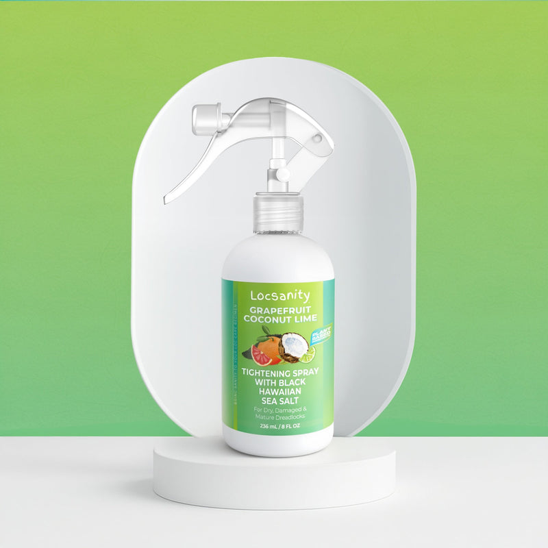 Locsanity Grapefruit Coconut Lime Moisturizing and Tightening Spray Mist w/ Black Hawaiian Sea Salt Locking & Tightening & Moisturizing