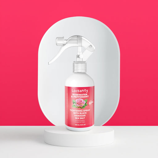 Locsanity Locsanity Rosewater and Peppermint Rolling, Moisturizing, Tightening Spray Mist w/ Black Hawaiian Sea Salt Locking & Tightening & Moisturizing