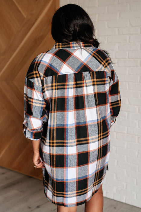 Make it Right Flannel Shirt Dress