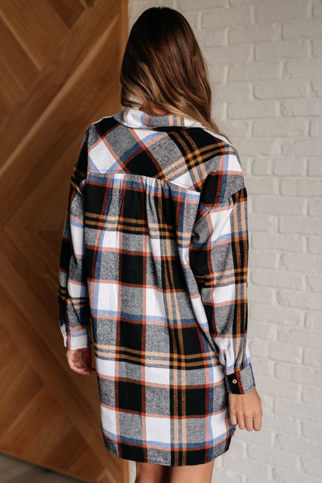 Make it Right Flannel Shirt Dress