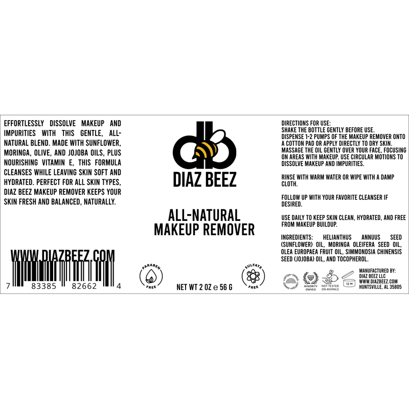 Diaz Beez All-Natural Makeup Remover Makeup Remover