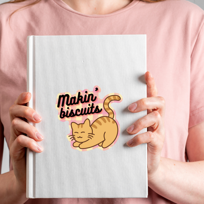 The Bullish Store - The Bullish Store - Makin' Biscuits Cat Sticker | Vinyl Die Cut Decal