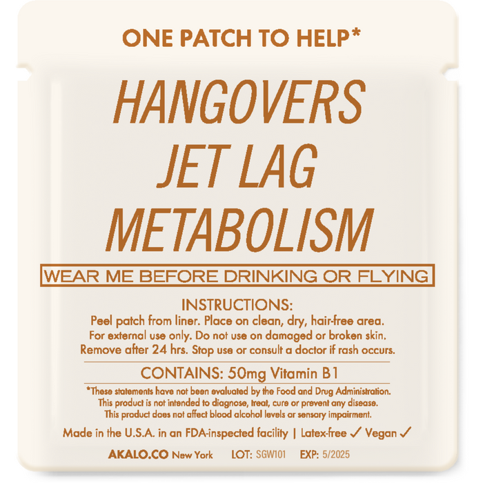 Hangover Prevention Party Favor Patches | Martini Glass