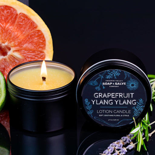 Chagrin Valley Soap & Salve Body & Massage Candle: Grapefruit Ylang Ylang Massage Candle
