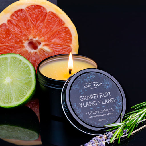 Chagrin Valley Soap & Salve Body & Massage Candle: Grapefruit Ylang Ylang Massage Candle