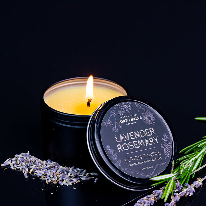 Chagrin Valley Soap & Salve Body & Massage Candle: Lavender Rosemary Massage Candle