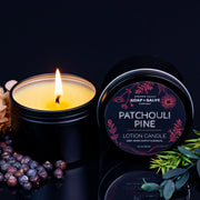 Chagrin Valley Soap & Salve Body & Massage Candle: Patchouli Pine Massage Candle