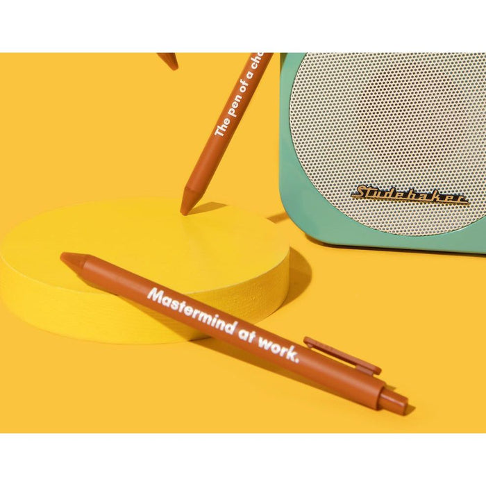 The Bullish Store - Mastermind At Work Pen 🏆 | Gel Click Pen In Caramel