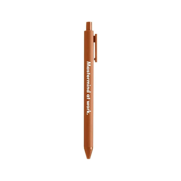 The Bullish Store - Mastermind At Work Pen 🏆 | Gel Click Pen In Caramel