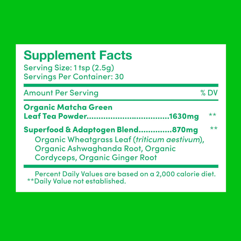 Further Food Superfood Matcha Superfood Blends