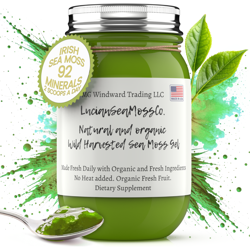 MG Windward Trading LLC Matcha Green Tea Infused Organic Sea Moss Gel Herbal Gel