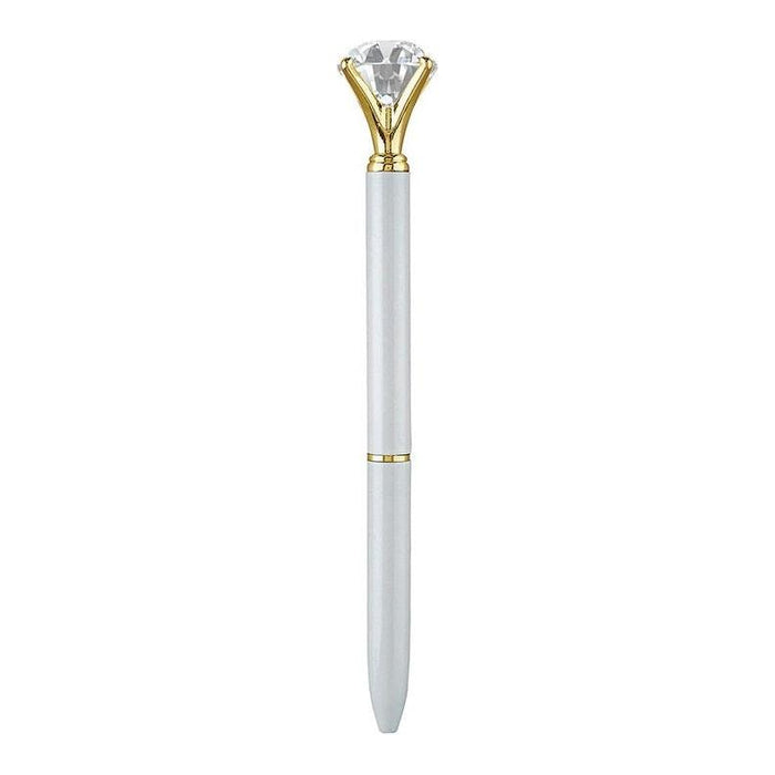 The Bullish Store - Matte Silver Gem Pen | Giftable Single Pen | Novelty Office Desk Supplies