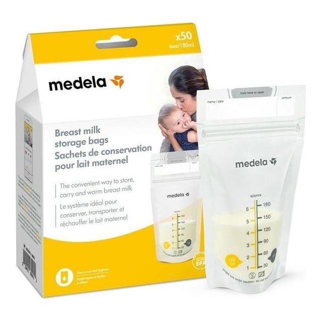 Medela Medela Breast Milk Storage Bags 6oz/180ml - 50ct Breast Milk Storage Bags Beige