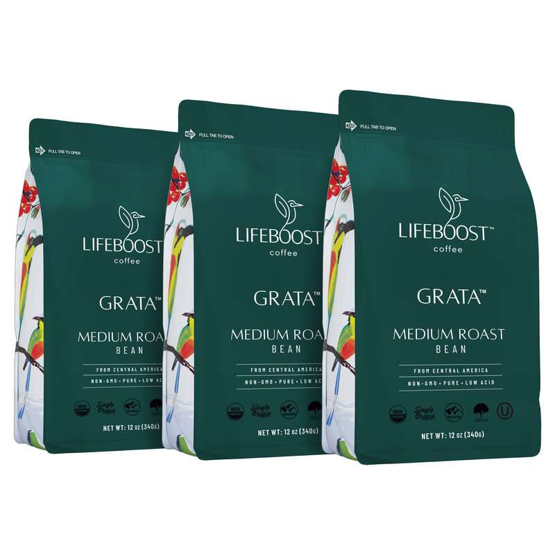 Lifeboost Coffee Grata Medium Roast Medium Roast