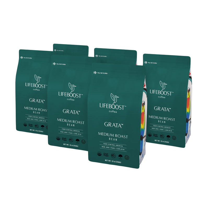 Lifeboost Coffee Grata Medium Roast Medium Roast