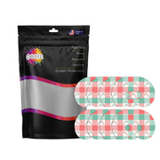 Peelz Peppermint Plaid Medtronic Guardian Connect Patch Tape - Pump Peelz Patch Medical Tape