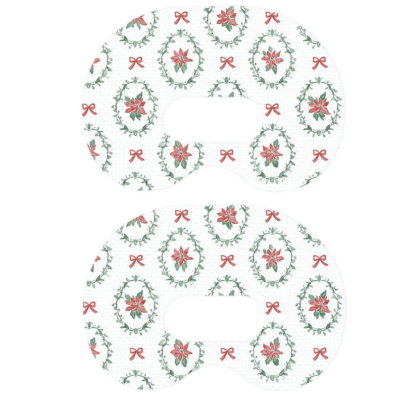 Peelz Poinsettia Parade Medtronic Guardian Connect Patch Tape - Pump Peelz Patch Medical Tape
