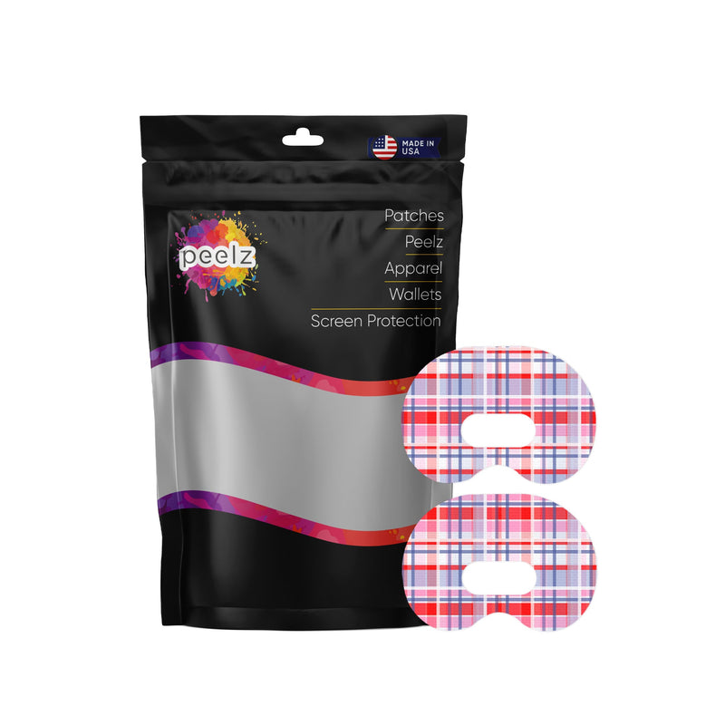 Peelz Party Plaid Medtronic Guardian Connect Patch Tape - Pump Peelz Patch Medical Tape