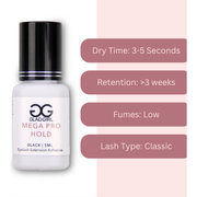 GladGirl Mega Pro Hold Eyelash Extension Adhesive Glue & Remover