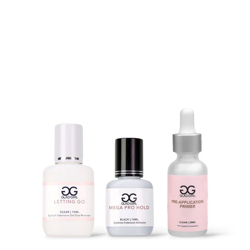 GladGirl Mega Pro Hold Eyelash Extension Glue + Remover/Primer Combo Glue & Remover