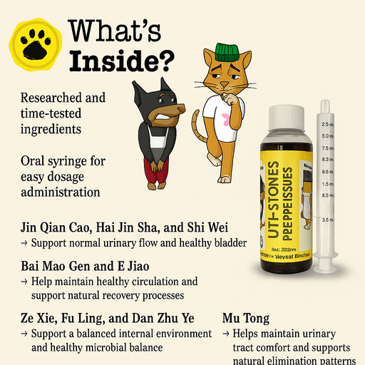 Healthy Paws Herbal Labs Pee Pee Issues -Pet UTI & Bladder Health Support Beige