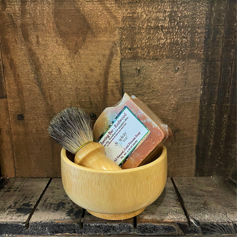 Soaplicity Men's Shaving Sets in Bamboo Men's Shaving Sets