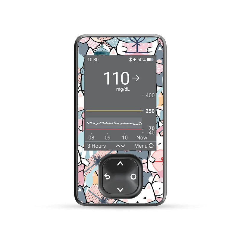 Peelz Meowy Christmas DEXCOM G7 and Stelo and G6 Touchscreen Receiver Sticker Peelz/Stickers