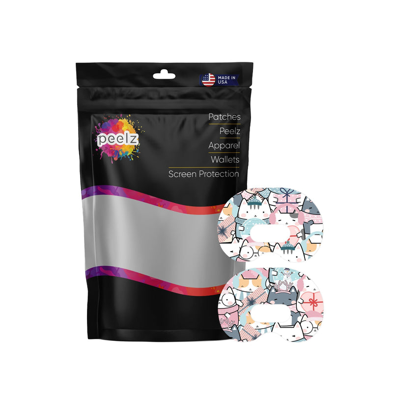 Peelz Meowy Christmas Medtronic Guardian Connect Patch Tape - Pump Peelz Patch Medical Tape