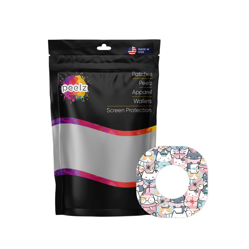 Peelz Meowy Christmas Dexcom G7 and Stelo Patch Tape - Pump Peelz Patch Medical Tape