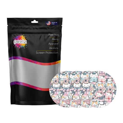 Peelz Meowy Christmas Patch  Tape Designed for the FreeStyle Libre 2 Patch Medical Tape