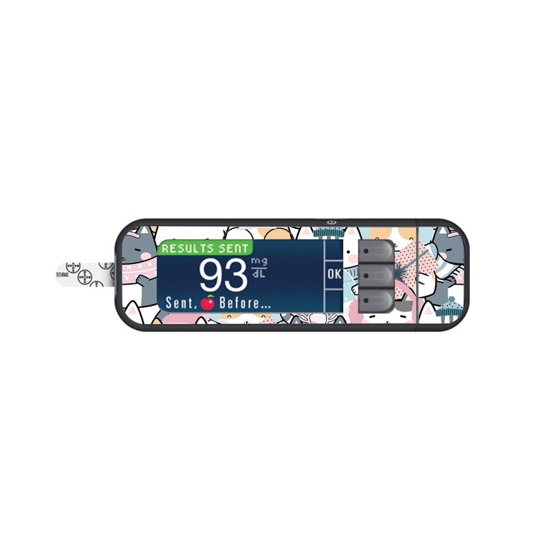 Peelz Meowy Christmas Sticker for Bayer Contour Next Glucometer Peelz/Stickers