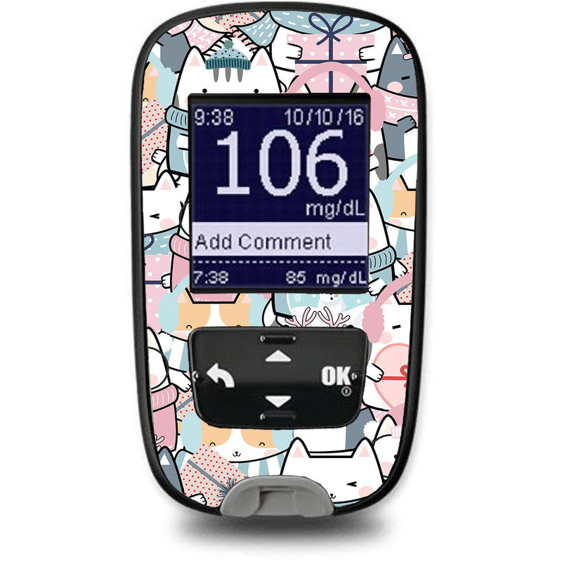 Peelz Meowy Christmas Sticker for the Accu-Chek Guide Glucometer Peelz/Stickers