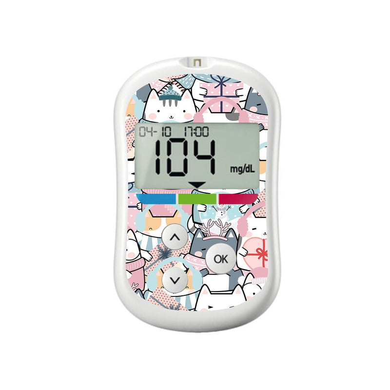 Peelz Meowy Christmas for OneTouch Verio Flex Glucometer Peelz/Stickers