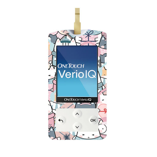 Peelz Meowy Christmas for OneTouch Verio IQ Glucometer Peelz/Stickers