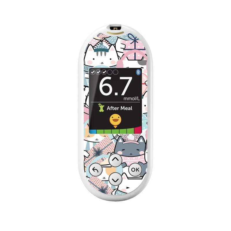 Peelz Meowy Christmas for OneTouch Verio Reflect Glucometer Peelz/Stickers