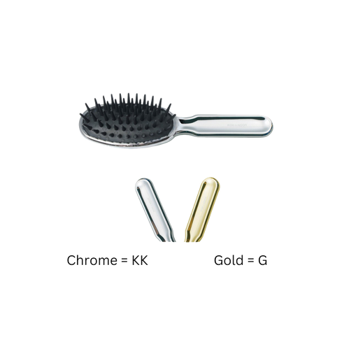 KOH-I-NOOR Beauty USA Metallic Pneumatic Detangling Hairbrush Hair Brush Black Chrome,Gold