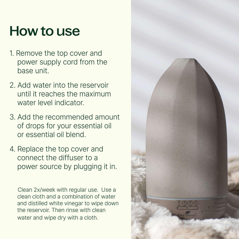 Plant Therapy Metro Stone Diffuser- Gray Diffuser