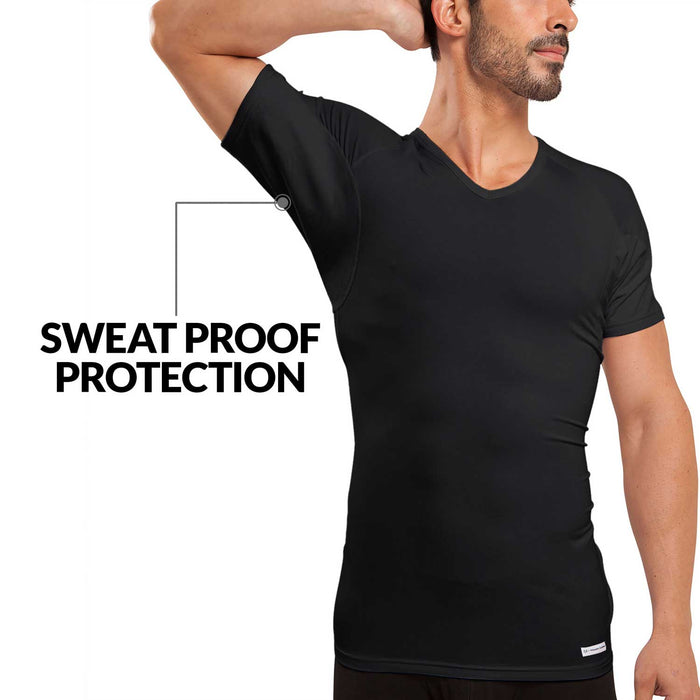 V-Neck Micro Modal Sweat Proof Undershirt For Men by Ejis