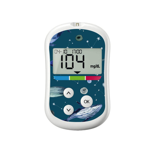 Peelz Midnight Whales for OneTouch Verio Flex Glucometer Peelz/Stickers