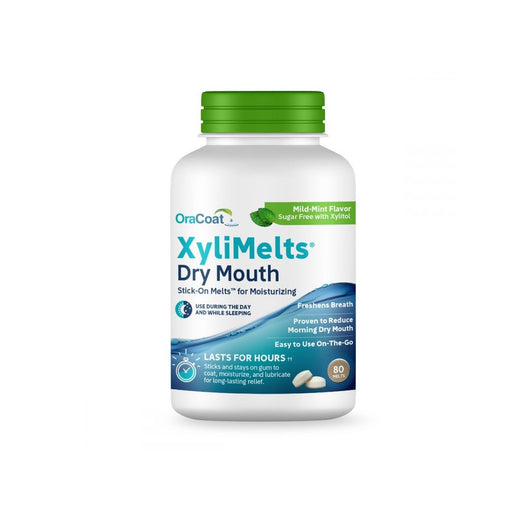 Oracoat OraCoat XyliMelts for Dry Mouth Relief Mild Mint Adherent Melts 80 Ct Oral Care